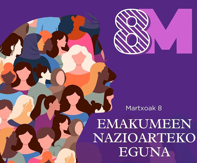 Campaña sobre la igualdad Vitoria 8 de Marzo Día de la Feminismo